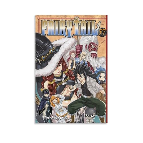 Fairy Tail Cartoom Characters Fan Art Group Picture Poster Dekorative Malerei Leinwand Wandkunst Wohnzimmer Poster Schlafzimmer Malerei 08x12inch(20x30cm) von NVBKJH