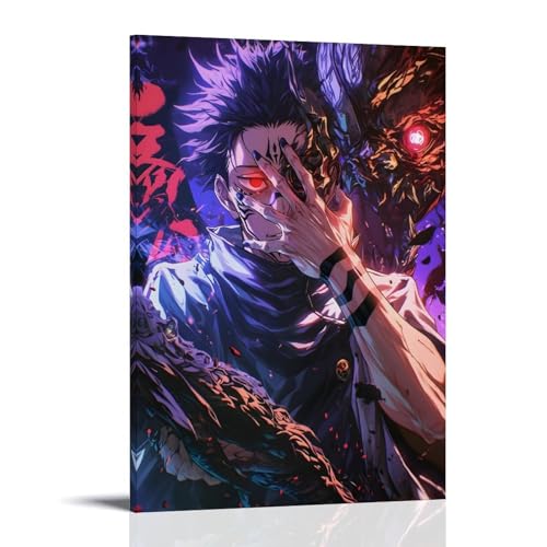 NVBKJH Comics Jujutsu Kaisen Character Ryomen Sukuna Art Wandkunst Bilddruck Moderne Familienzimmer Dekor 20x30inch(50x75cm) von NVBKJH