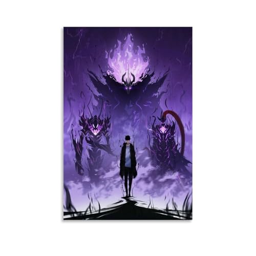 NVBKJH Comics Solo Leveling Role Sung Jin Woo Art Wandkunst Bilddruck Moderne Familienzimmer Dekor 08x12inch(20x30cm) von NVBKJH