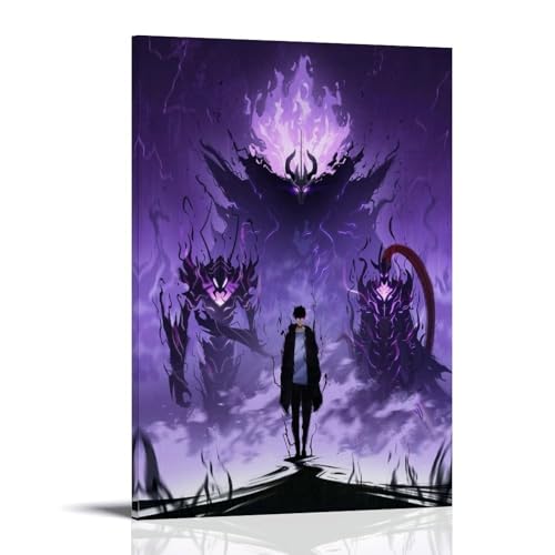 NVBKJH Comics Solo Leveling Role Sung Jin Woo Art Wandkunst Bilddruck Moderne Familienzimmer Dekor 12x18inch(30x45cm) von NVBKJH