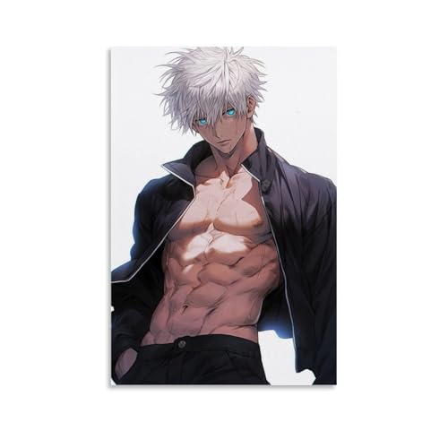 NVBKJH Gojo Satoru Anime Character Jujutsu Kaisen Wandkunst Bilddruck Moderne Familienzimmer Dekor 08x12inch(20x30cm) von NVBKJH