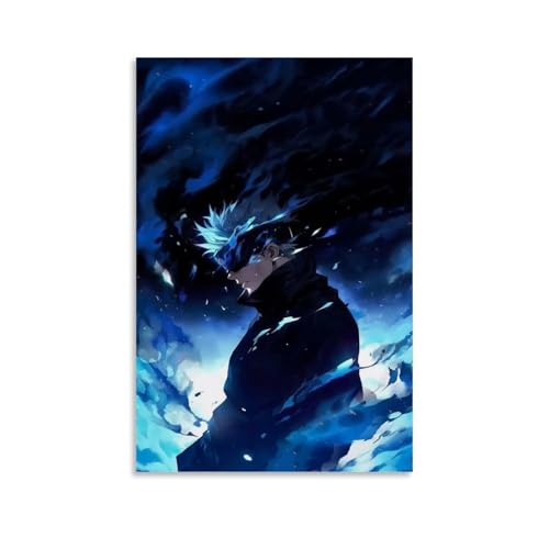 NVBKJH Gojo Satoru Anime Role Jujutsu Kaisen Art Poster Dekorative Malerei Leinwand Wandkunst Wohnzimmer Poster Schlafzimmer Malerei 12x18inch(30x45cm) von NVBKJH