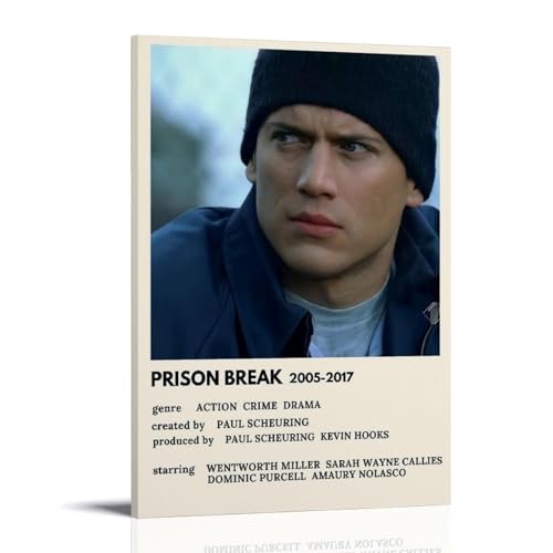 NVBKJH TV Prison Break Character Minimalist Art Wandkunst Bilddruck Moderne Familienzimmer Dekor 12x18inch(30x45cm) von NVBKJH