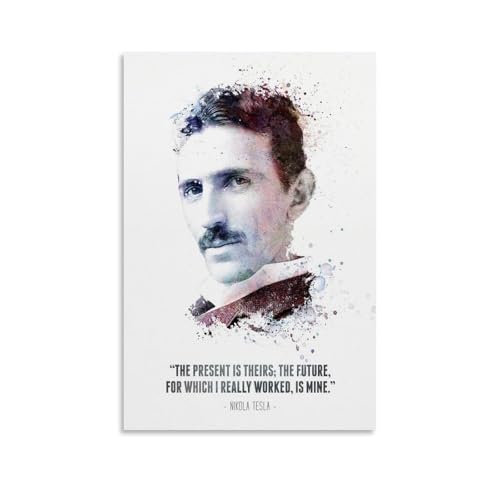 Nikola Tesla Painting Poster Dekorative Malerei Leinwand Wandkunst Wohnzimmer Poster Schlafzimmer Malerei 12x18inch(30x45cm) von NVBKJH