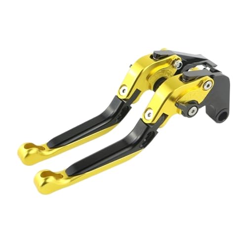 NVDERTA Kompatibel mit BMW F650 1993-2005 F650ST 1997-2001 Motorrad Hebel Motorradzubehör Faltbarer verstellbarer Kupplungshebel CNC-Aluminium(Black and Gold) von NVDERTA