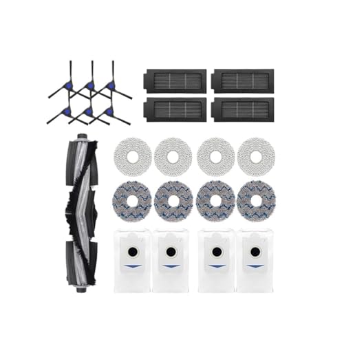NVDERTA Kompatibel mit Deebot X2 Omni / X2 Pro / X2 Roboterstaubsaugerzubehör, Rollen, Haupt- und Seitenbürste, Filter, Mopp, Tuch, Beutel, Teile(SET3) von NVDERTA
