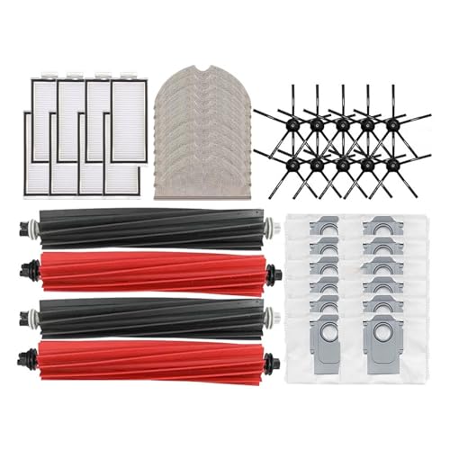 NVDERTA Kompatibel mit Q5 Pro/Q5Pro+/Q8 Max/Q8Max+/Roboter-Staubsauger-Teilebeutel, Hauptbürstenfilter, Mopp-Ersatz(Yellow) von NVDERTA