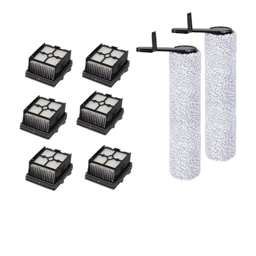 NVDERTA Kompatibel mit Tineco Floor One Switch S6Stretch S6 Teilen Nass-Trocken-Staubsauger Verbrauchsmaterial Rollenbürste Filter Zubehör(8PCS) von NVDERTA