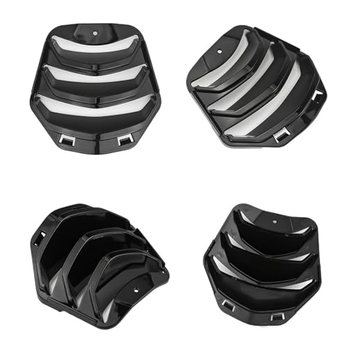 NVDERTA Kompatibel mit Vespa GTS/Super 125 300 2023 Hornabdeckung Inlay Tie Grill Abdeckung ABS glänzend/mattschwarz Chrom Carbon Verkleidung Zubehör (glänzendes Schwarz) von NVDERTA