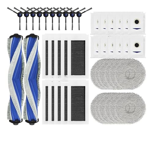 NVDERTA Kompatibel mit X5 Omni / X5 PRO Omni Roboter-Staubsaugerbeutel, Zubehör, Hauptseitenbürste, Wischtuch, Ersatz(46PCS) von NVDERTA