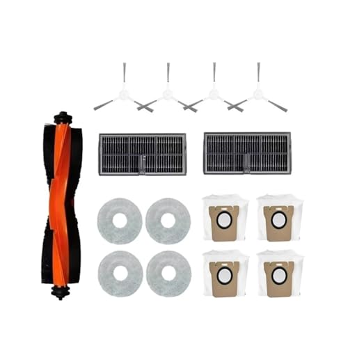NVDERTA Kompatibel mit Xiaomi Mijia M30S D103CN Roboterstaubsauger-Ersatzteile, Hauptseitenbürstenfilter, Wischtuchbeutel, Zubehör(Set1) von NVDERTA