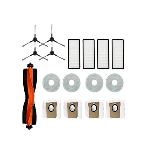 NVDERTA Kompatibel mit Xiaomi Robot Vacuum X20 Pro / D109GL Teile Zubehör Hauptbürste Seitenbürste Filter Mopp Tuch Tasche(Set4) von NVDERTA