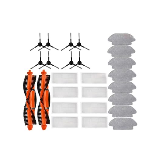 NVDERTA Kompatibel mit Xiaomi Roboterstaubsauger S10 S12 T12 B106GL/Mopp 2S XMSTJQR2S / 3C B106CN Teile Hauptseitenbürste Filter Mopp(Set8) von NVDERTA