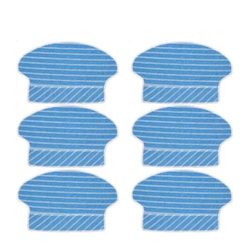 NVDERTA Seitenbürstenfilter, Wischtuch, Wischlappen, kompatibel mit RobZone Duoro X-Clean Roboterstaubsauger, Ersatzteil-Set, Zubehör(6 Mop) von NVDERTA