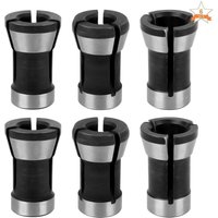 6 Stück Bohrfutter, Bohrfutteradapter, Zubehör, Bohrfutter, Fräser, Bohrfutter, Holzbearbeitungszubehör, 6 mm, 6,35 mm, 8 mm von NVEES
