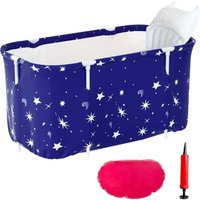 Aufblasbarer Pool, tragbare Badewanne für Erwachsene, faltbare Einweichdusche, freistehende, faltbare Home-SPA-Badewanne mit aufblasbarem Kissen, Sitz von NVEES