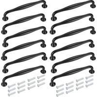 Möbelknöpfe und -griffe, 12 Stück 128 mm Küchengriffe, Schranktürgriffe, Schrankknöpfe, Griffe aus Aluminiumlegierung mit Schrauben Möbelknöpfe und -griffe, 12 Stück 128 mm Küchengriffe, Schranktürgriffe, Schrankknöpfe, Griffe aus Aluminiumlegierung mit Schrauben von NVEES