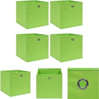 The Living Store Aufbewahrungsboxen 4 Stk. Grün 32x32x32 cm Stoff - Ordnungshelfer - Grün von NVEES