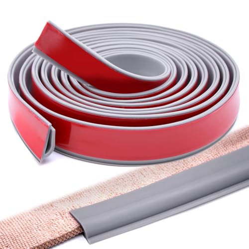 NVGFTG 3 m Selbstklebende Randleiste für Teppiche, PVC Übergangsprofil Selbstklebend Teppich Übergangsleiste von Teppich zu Holzboden Teppicheinfassband Selbstklebend, für Teppiche Fußmatte (Grau) NVGFTG 3 m Selbstklebende Randleiste für Teppiche, PVC Übergangsprofil Selbstklebend Teppich Übergangsleiste von Teppich zu Holzboden Teppicheinfassband Selbstklebend, für Teppiche Fußmatte (Grau) von NVGFTG