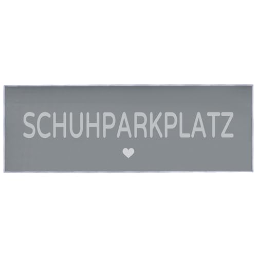 NVGFTG Schuhparkplatz Fußmatte 35 × 100 cm Fußabstreifer Grau Schmutzfangmatte Waschbar Fussmatte Schmutzmatte Schmal Türmatte Eingangsteppich Innen von NVGFTG