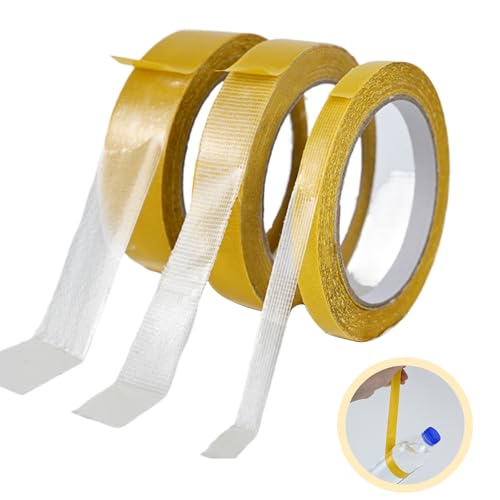 NVGVUP 60m Teppichklebeband Extra Stark Doppelseitiges Klebeband-Handreißbar-3 Breiten 10/20/30mm x 20m, Spurlos Transparent, Universalklebeband für Teppich Foto Wand Küche Zuhause Schule von NVGVUP