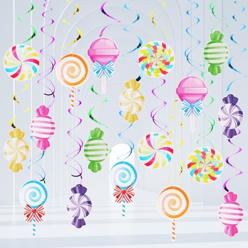 NVGVUP 48 Stück Süßigkeiten Hängende Spiralen Girlanden Luftschlangen Party Deko, Candyland-Party Dekorationen, Süßigkeiten Thema Hängende Wirbel Decke Dekor für Kindergeburtstag Babyparty NVGVUP 48 Stück Süßigkeiten Hängende Spiralen Girlanden Luftschlangen Party Deko, Candyland-Party Dekorationen, Süßigkeiten Thema Hängende Wirbel Decke Dekor für Kindergeburtstag Babyparty von NVGVUP