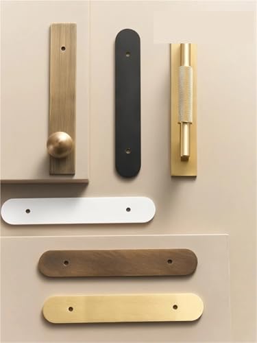 NVIIDRBL Dekorative Möbelgriffe aus Messing mit verschiedenen Lochabständen, anpassbare Länge, Rückseite, 1 Stück(BP-S-MB-3-9614825) von NVIIDRBL