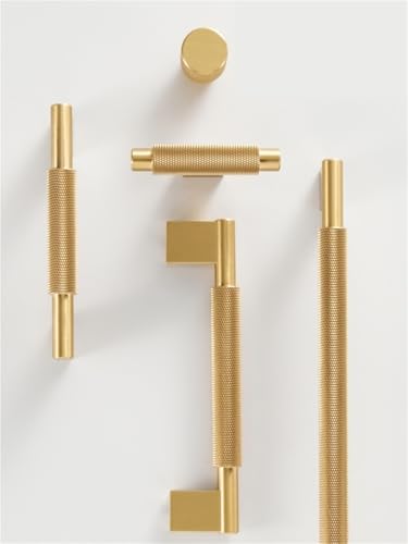 NVIIDRBL Massiv Messing Kreuz Rändelung Gebürstet Küche Schränke T-bar Lange Appliance Pull Möbel 1Pcs(CH050-BB-96118) von NVIIDRBL