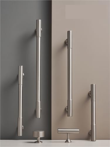NVIIDRBL Massiv Messing Vertikale Linien Linear Küchenschrank Schubladengriff Ziehen 1Stk(CH010-BN-N28) von NVIIDRBL