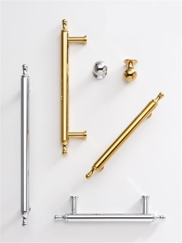 NVIIDRBL Massives Messing, glänzend, Chrom, Gold, 96128 Lochabstand, Kleiderschrank, Küchentürgriff, 1 Stück(CH063-PVD-160214) von NVIIDRBL