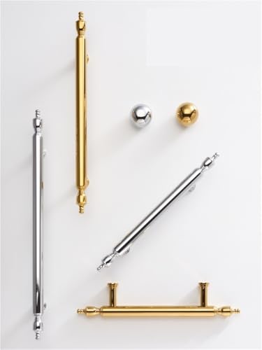 NVIIDRBL Massives Messing Französisch Hell Chrom Hell Garderobe Kleiderschrank Griffe Schrank Schuhschrank Bars 1Pcs(CH064-BC-128203) von NVIIDRBL