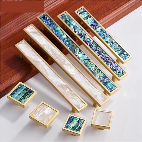 NVIIDRBL Natürliche Muscheln + Messing Zimmer Kleiderschrank Schrank Griff Moderne Tatami Unsichtbare Griffe 128mm 1Pcs(C-7223-S-30MM) von NVIIDRBL