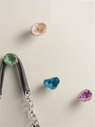 NVIIDRBL Skelett Kristall Quarz vergoldet Griffe natürlichen Edelstein Schrank Schublade zieht Schrank Messing 1 Stück(Green) von NVIIDRBL