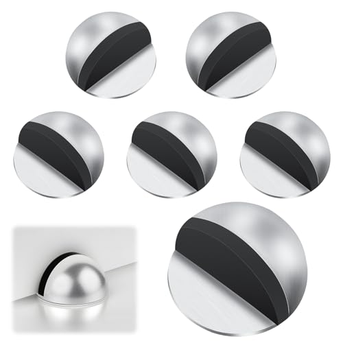 6 Türstopper Boden Selbstklebend, Türstopper Kleben mit Gummipuffer, Edelstahl Bodentürstopper, Türpuffer Boden Wandpuffer für alle Hartböden zum Schutz von Türen, Wänden und Möbeln 6 Türstopper Boden Selbstklebend, Türstopper Kleben mit Gummipuffer, Edelstahl Bodentürstopper, Türpuffer Boden Wandpuffer für alle Hartböden zum Schutz von Türen, Wänden und Möbeln von NVIYAM