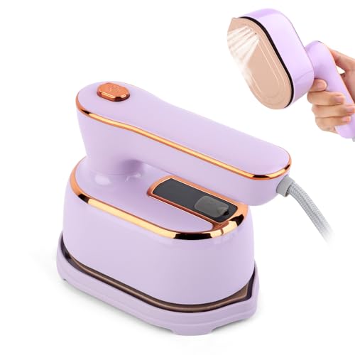 Dampfbügeleisen,1000W Reisebügeleisen mit LED-Anzeige & 4-Stufen-Dampf, Steamer Dampfglätter 20 Sekunden Schnelles Aufheizen, Dampfbügler mit 100ml Wassertank, Dampfbügler für Zuhause Reise von NVIYAM