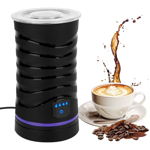 Milchaufschäumer Elektrisch, 4-in-1 Milchschäumer Elektrisch für Heißer und Kalter Milchschaum, Elektrischer Milchaufschäumer Automatische Abschaltung, Milk Frother von NVIYAM