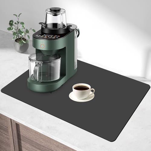 NVIYAM Kaffeemaschine Abtropfmatte Geschirr 50 X 40 cm Schnelltrocknend Abtropfmatte Geschirr Kaffeemaschine Matte Unterlage Unterlage SaugfäHige Abtropfmatte Unterlage Kaffeemaschine Kaffeematt von NVIYAM