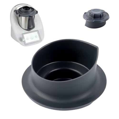 NVIYAM Messbecher für Thermomix TM5 TM6 Vorwerk,100ml Thermomix Zubehör,Thermomix Deckel für TM5 TM6 TM3300 TM31 TM21,Messbecher Deckel mit 100ml und 50ml Skala Abnehmbar Messbecher von NVIYAM
