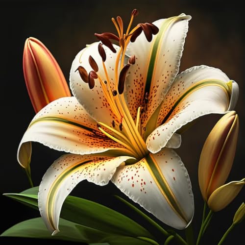 Lilien-Rhizome/Winterhart/Orientalische Exotikblume/elegantes Aussehen/oft als Schnittblume verwendet/Perfekt als Gartendekoration/(NVNJHJN)-2 Rhizome-E von NVNJHJN