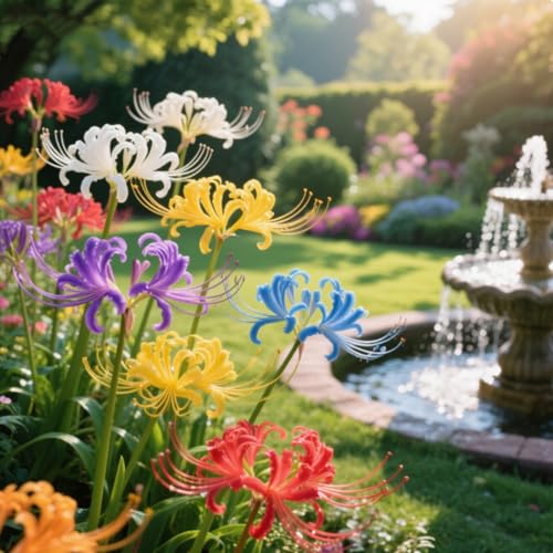 Spinnenlilie zwiebeln. – beste Wahl für Gartenarrangements– Blütenblätter in verschiedenen Farben/(NVNJHJN)-4 zwiebeln-A von NVNJHJN