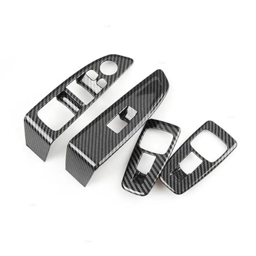 NVNZMFPPW Auto Dekoration Für B&MW 7er G11 G12 2016 2017 2018 2019 2020 2021 Carbon-Textur Fensterheberschalter-Bedienfeldrahmen-Abdeckung Auto Aufkleber(RHD) von NVNZMFPPW