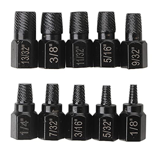 10-teiliges hitzebehandeltes Schraubenausdreher-Set, einfaches und schnelles Entfernen von Werkzeugen, einfaches Entfernen von abisolierten Schrauben, Sechskantkopfschraubenausdreher-Set 10-teiliges hitzebehandeltes Schraubenausdreher-Set, einfaches und schnelles Entfernen von Werkzeugen, einfaches Entfernen von abisolierten Schrauben, Sechskantkopfschraubenausdreher-Set von NVOQILIN
