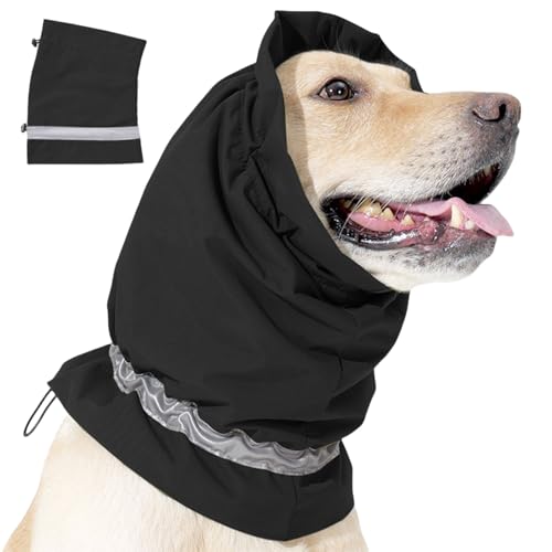 Hunde-Kapuzenpullover, reflektierend, geräuschunterdrückend, Kopfsack, Angstlinderung für Hunde, Hämatom, langlebig, Nylons von NVOQILIN