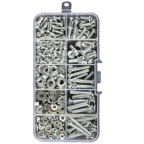 Multifunktions-Schrauben-Set, rostbeständige Schrauben, mehrere Größen, Kreuzschlitz, Sechskantschraube für industrielle Anwendung, Werkzeugteilschrauben Multifunktions-Schrauben-Set, rostbeständige Schrauben, mehrere Größen, Kreuzschlitz, Sechskantschraube für industrielle Anwendung, Werkzeugteilschrauben von NVOQILIN
