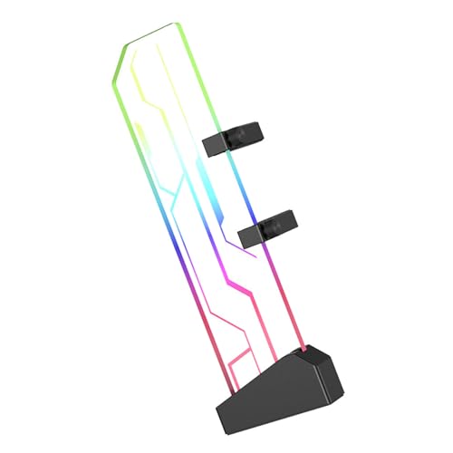 NVOQILIN Gehärtetes Glas Grafikkarte VGA Halter 5V 3pin ARGB Beleuchtung für verschiedene GPUs Halterung gehärtetes Glas GPU Ständer von NVOQILIN