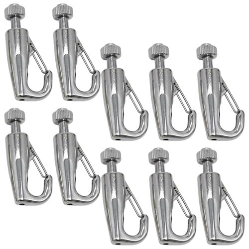 Set mit 10 verstellbaren Bilderhaken zum Aufhängen von Bildern, Kunstgalerie, Drahtseil, Metallhaken, Edelstahl, Fotoaufhänger, verstellbare Haken zum Aufhängen von NVOQILIN