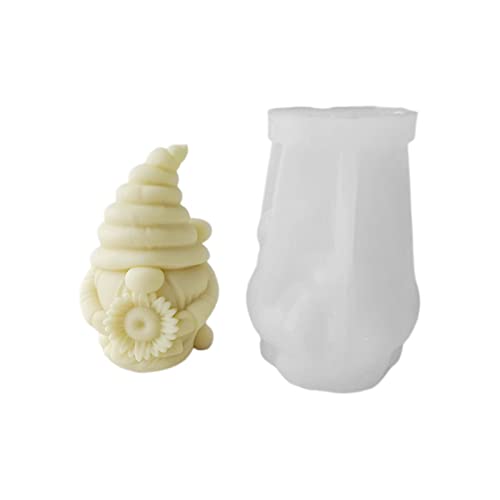 Silikonform mit süßem Sonnenblumen-Zwerg, Gips, alter Mann, Schreibtisch-Ornamente von NVOQILIN