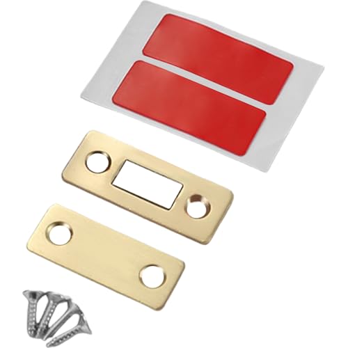 Starker Magnet-Türschließer, 4 Set, dünne Magnet-Türschnäpper mit Schrauben, Aufklebern für Möbel, Schrank, Möbel, Hardware von NVOQILIN