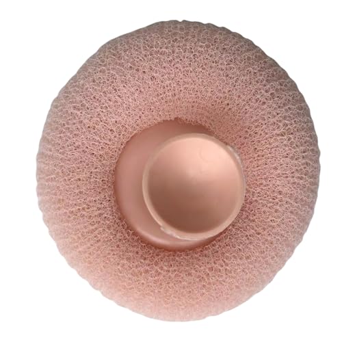 Wiederverwendbarer runder Dusch-Pouf mit Massage-Textur, schneller Schaumgenerator und wandmontierbarem Design für Damen und Herren, wandmontiertes Duschpeeling von NVOQILIN