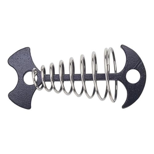 Zeltheringe für Deckbretter, Fischgräten-Deckanker, Federschnallen, tragbarer Zelthering für Outdoor, Camping, Wandern, Federanker, Zelthering, einfach zu bedienen von NVOQILIN